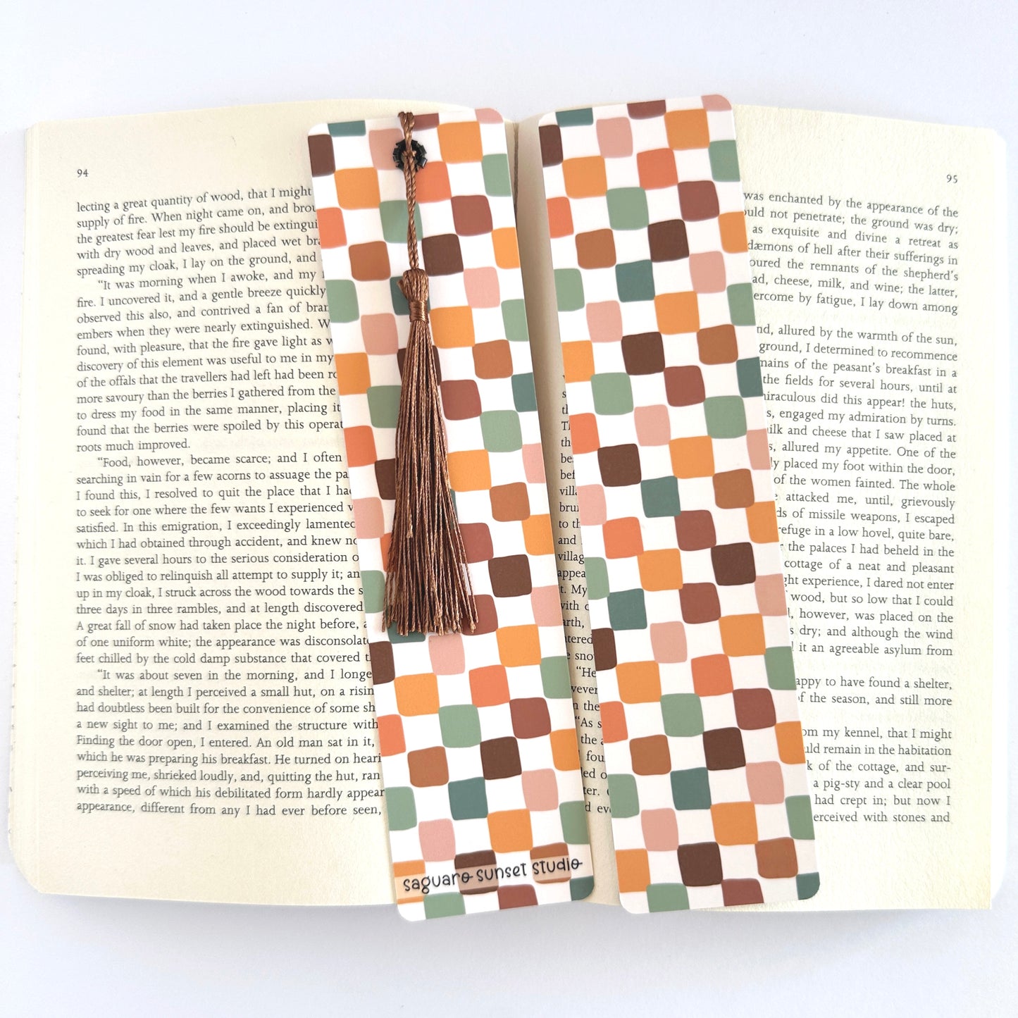Retro Bookmark, Tassel Bookmark, Bookish Merch, 70s Accessories, Paper Bookmark, Gifts for Readers Women, Book Club, Reading Accessories