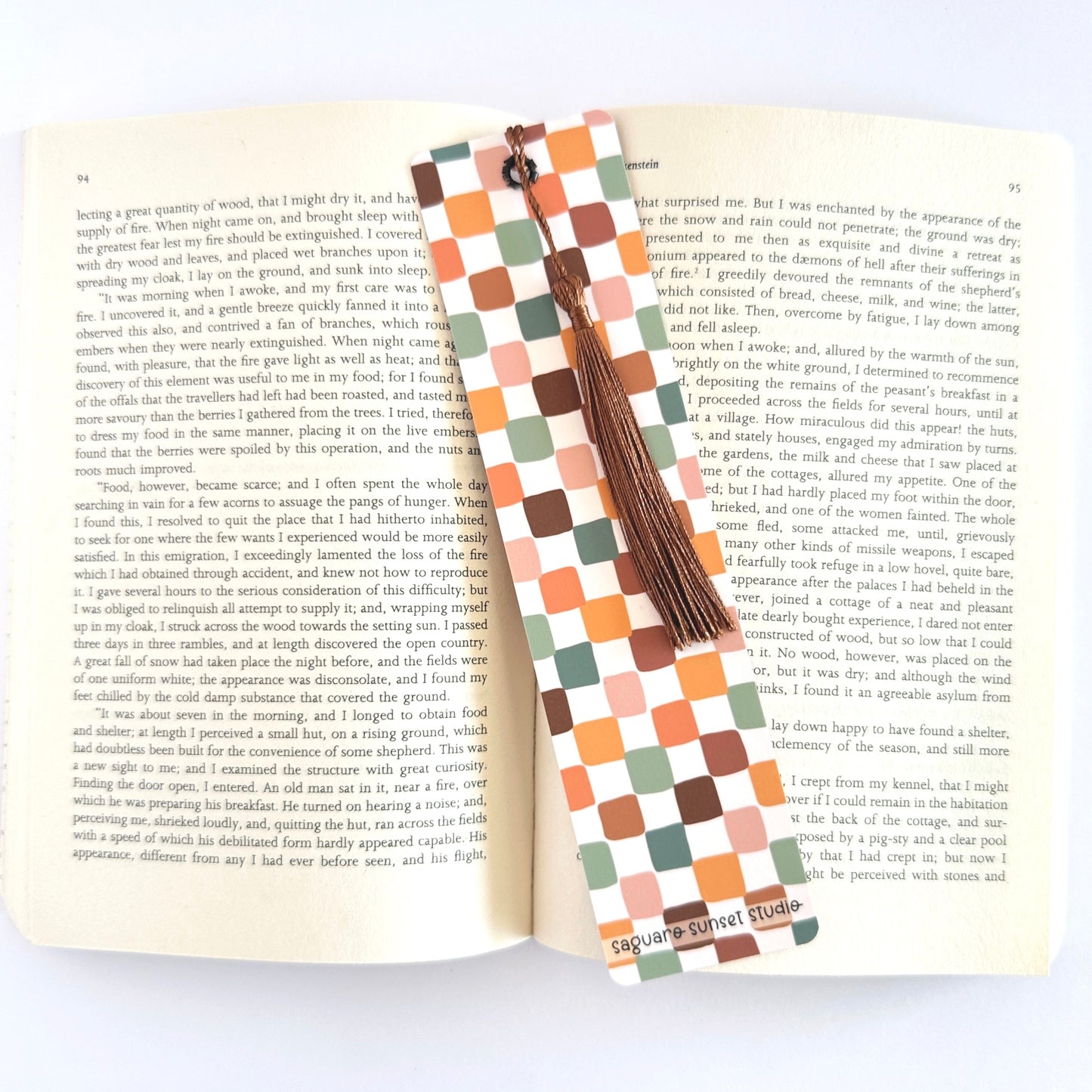 Retro Bookmark, Tassel Bookmark, Bookish Merch, 70s Accessories, Paper Bookmark, Gifts for Readers Women, Book Club, Reading Accessories
