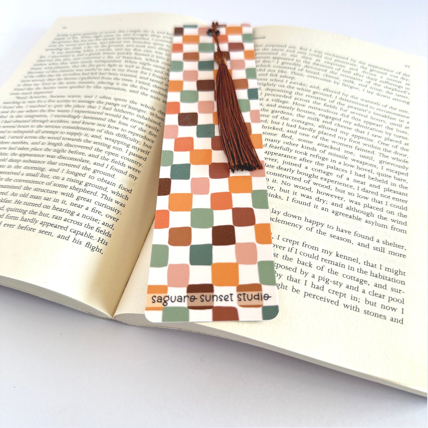 Retro Bookmark, Tassel Bookmark, Bookish Merch, 70s Accessories, Paper Bookmark, Gifts for Readers Women, Book Club, Reading Accessories