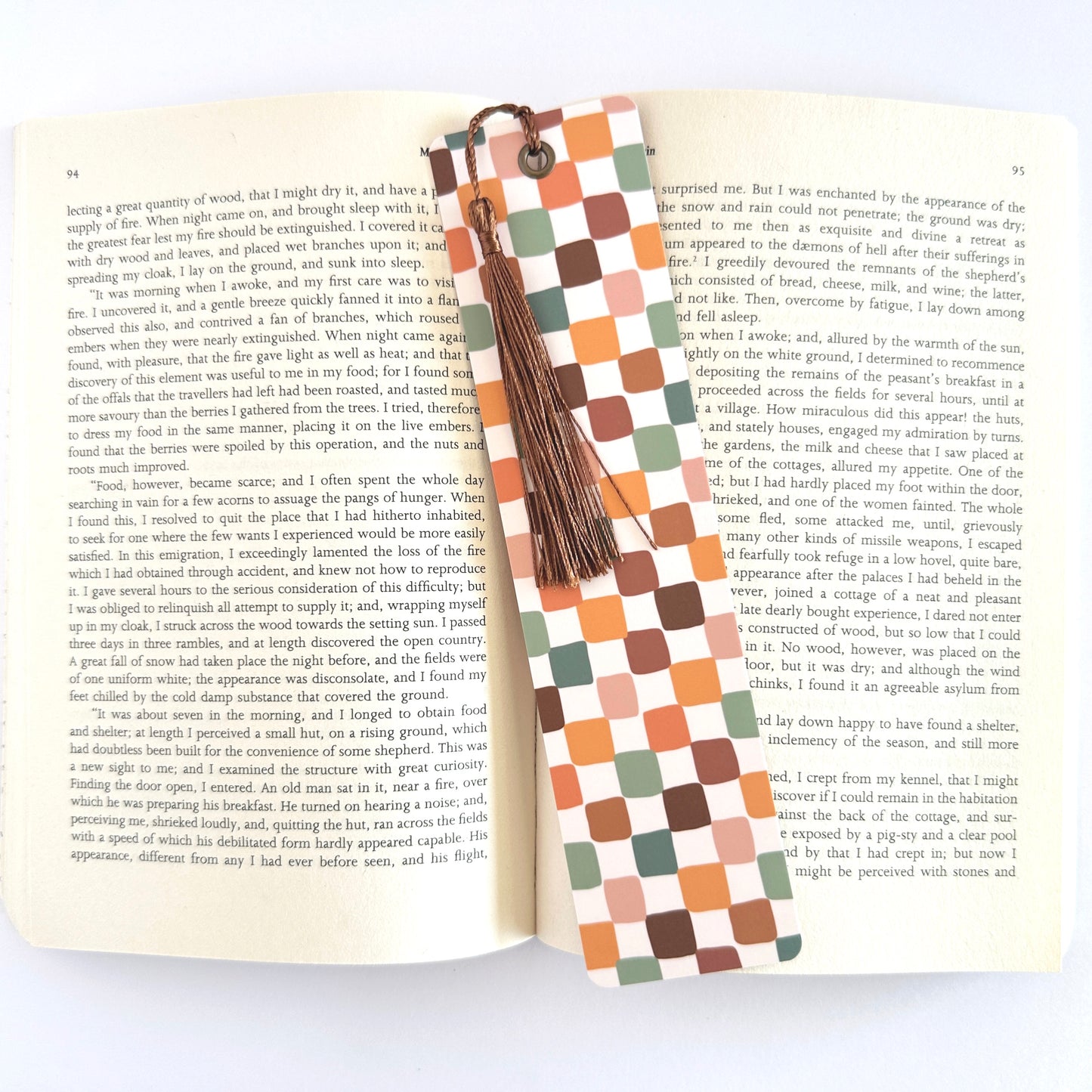 Retro Bookmark, Tassel Bookmark, Bookish Merch, 70s Accessories, Paper Bookmark, Gifts for Readers Women, Book Club, Reading Accessories