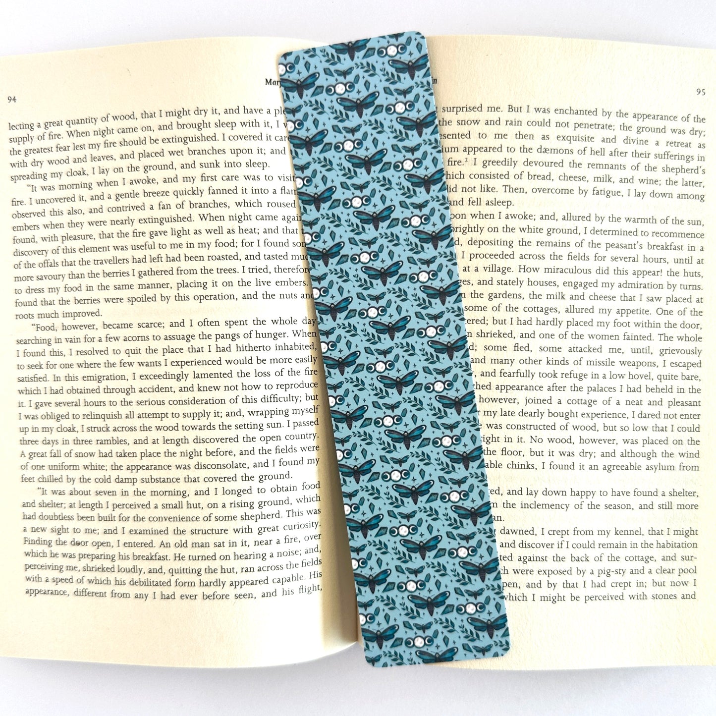 Moth Bookmark, Gothic Bookmark, Fantasy Bookmark, Gift for Reader, Reading Accessories, Mythical Creatures, Nature Gifts, Spiritual Gifts