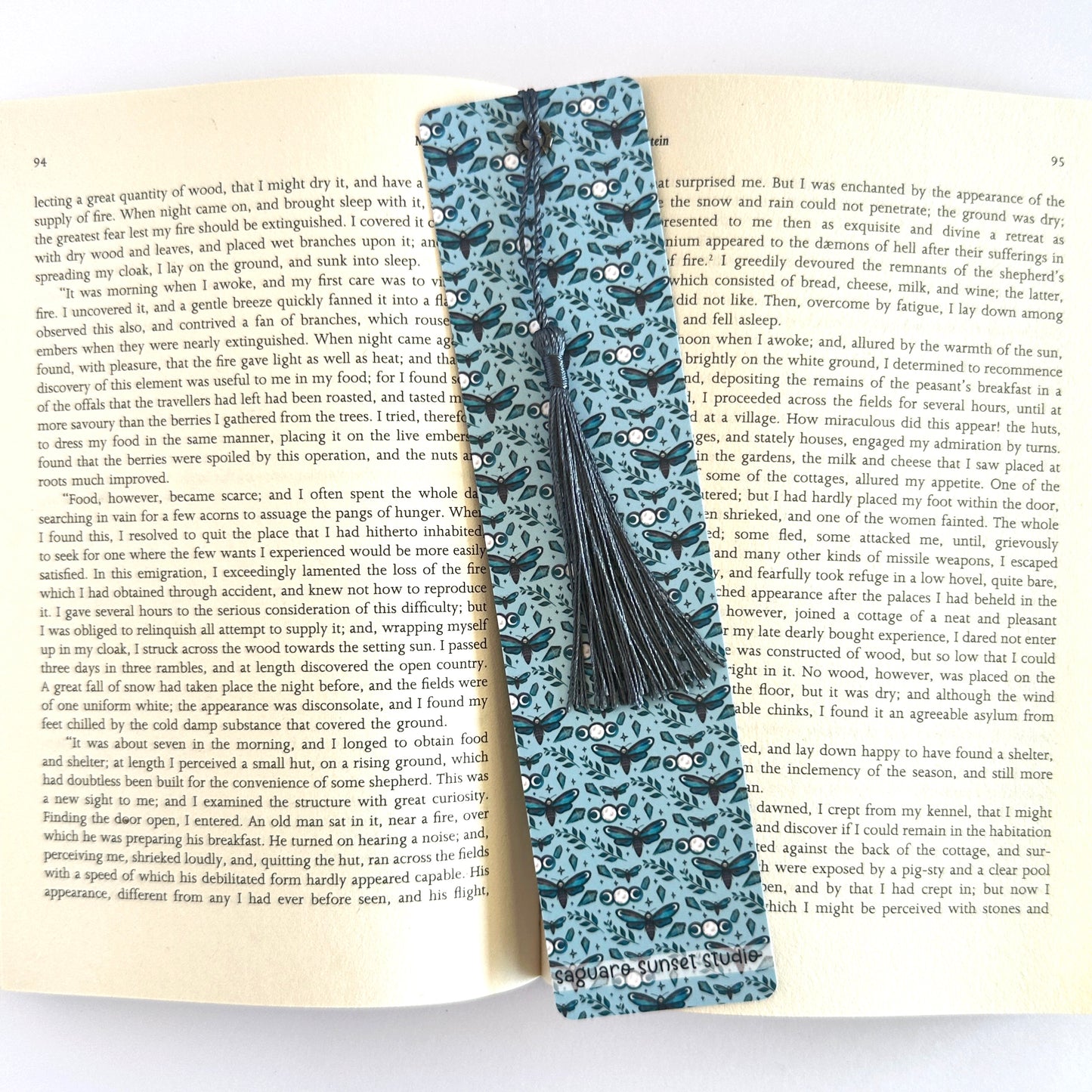 Moth Bookmark, Gothic Bookmark, Fantasy Bookmark, Gift for Reader, Reading Accessories, Mythical Creatures, Nature Gifts, Spiritual Gifts