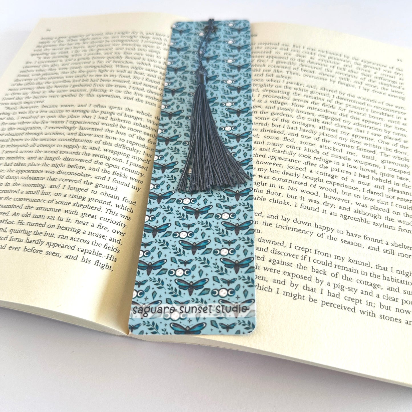 Moth Bookmark, Gothic Bookmark, Fantasy Bookmark, Gift for Reader, Reading Accessories, Mythical Creatures, Nature Gifts, Spiritual Gifts