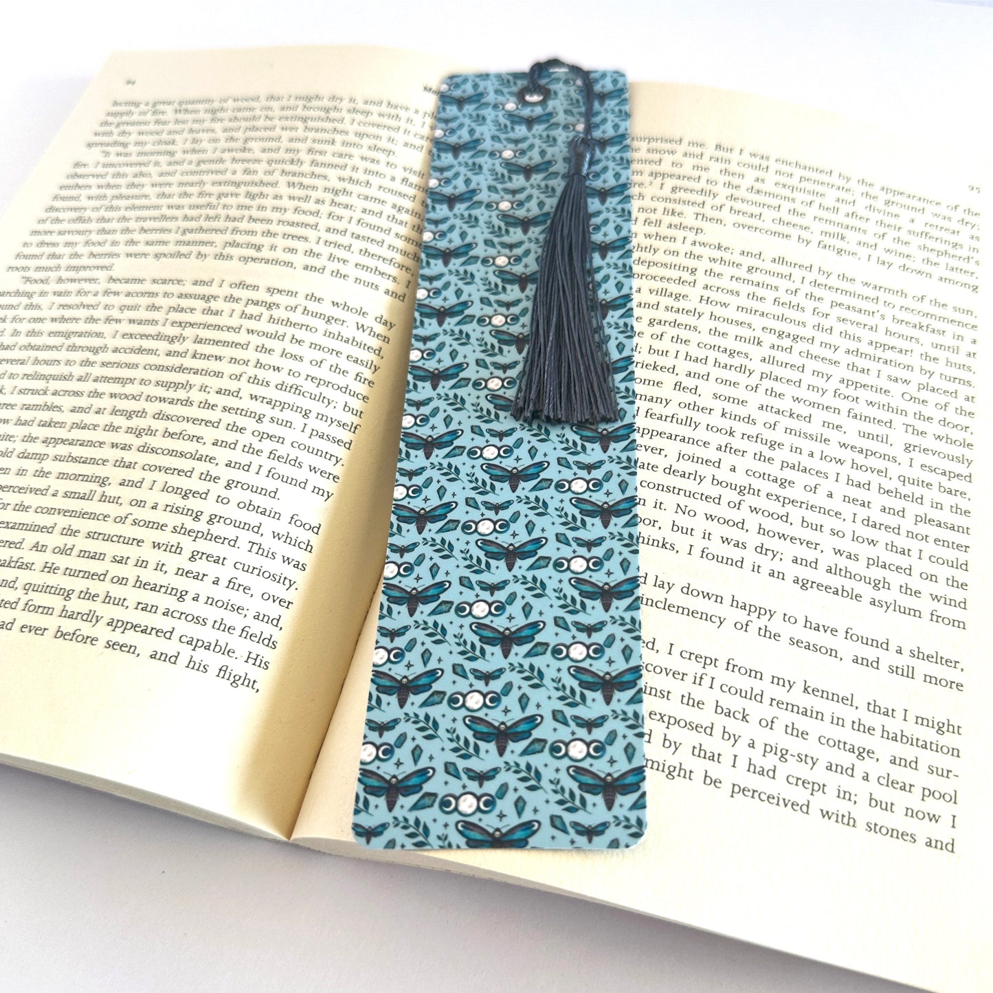 Moth Bookmark, Gothic Bookmark, Fantasy Bookmark, Gift for Reader, Reading Accessories, Mythical Creatures, Nature Gifts, Spiritual Gifts