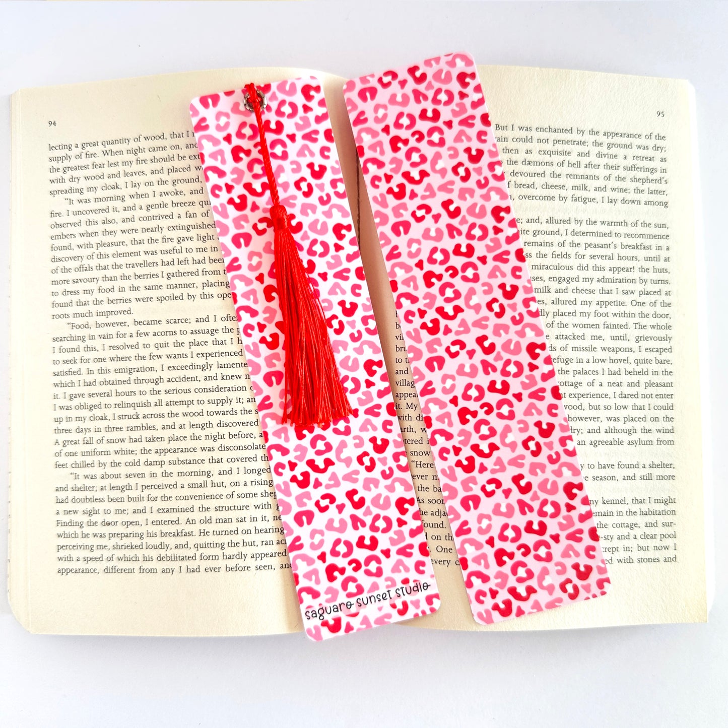 Nature Bookmark, Gift for Reader, Reading Accessories, Bookish Merch, Bookmark for Women, Animal Gift, Book Lover, Cheetah Print Aesthetic