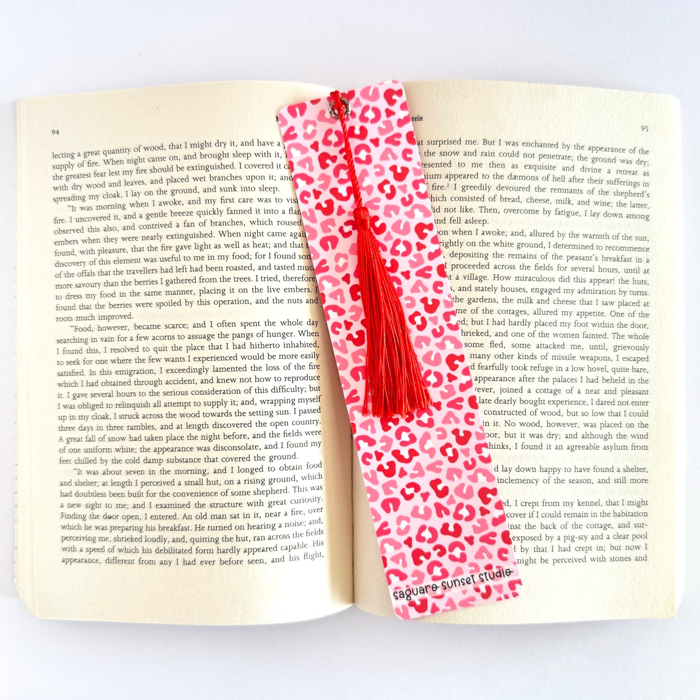 Nature Bookmark, Gift for Reader, Reading Accessories, Bookish Merch, Bookmark for Women, Animal Gift, Book Lover, Cheetah Print Aesthetic