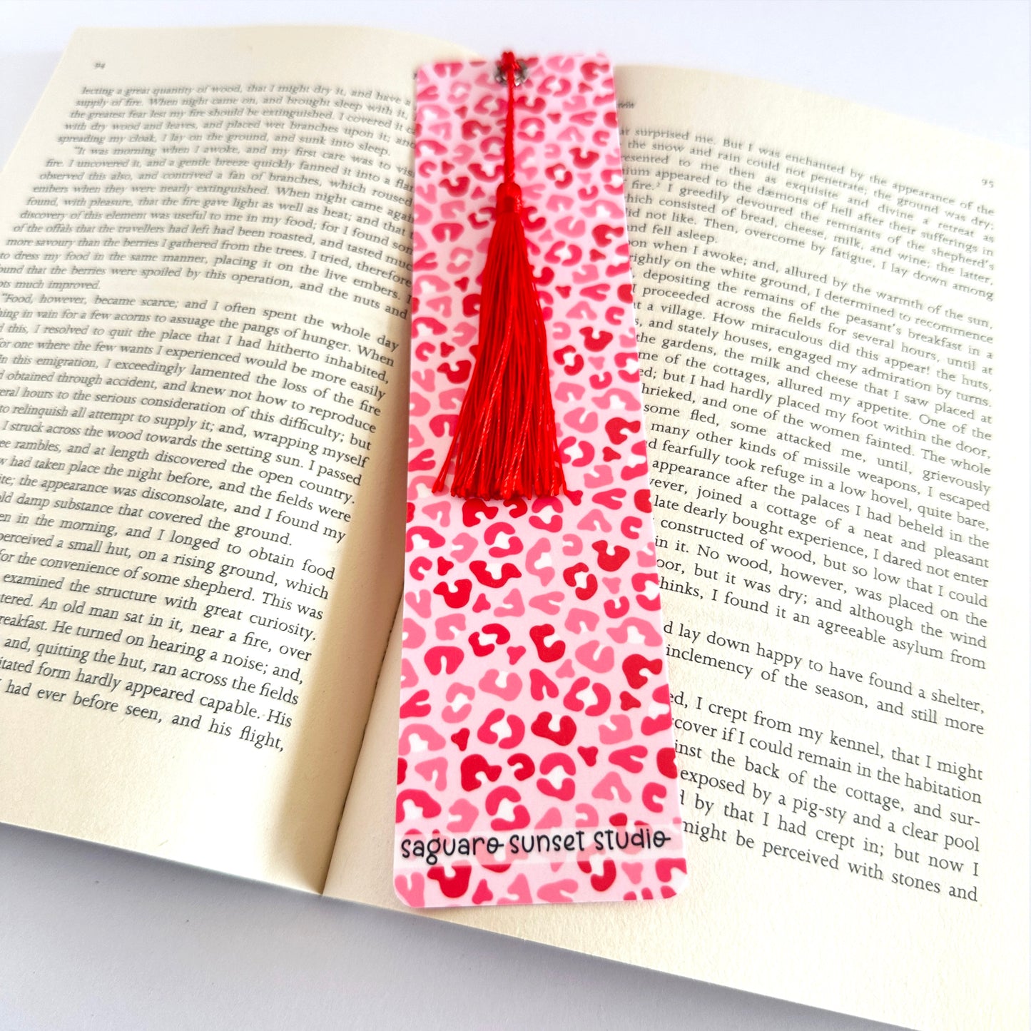 Nature Bookmark, Gift for Reader, Reading Accessories, Bookish Merch, Bookmark for Women, Animal Gift, Book Lover, Cheetah Print Aesthetic