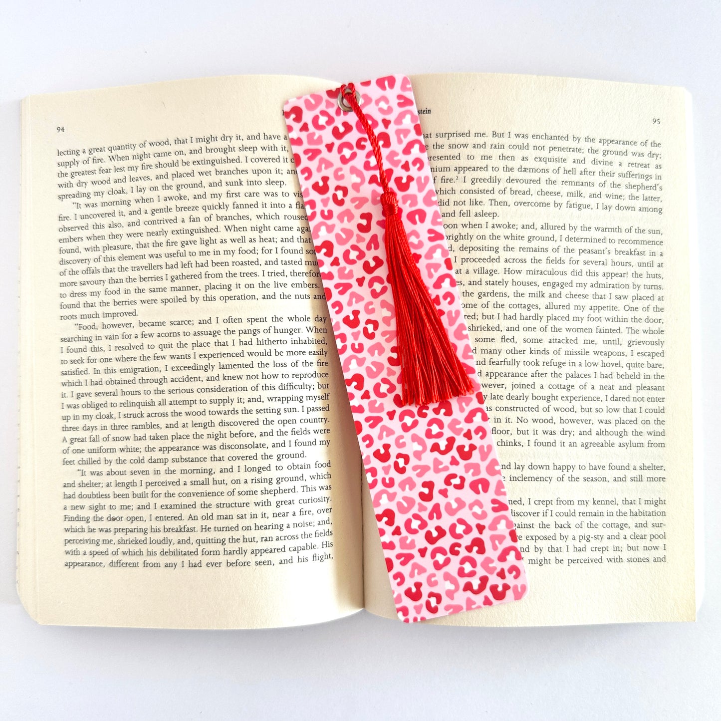 Nature Bookmark, Gift for Reader, Reading Accessories, Bookish Merch, Bookmark for Women, Animal Gift, Book Lover, Cheetah Print Aesthetic
