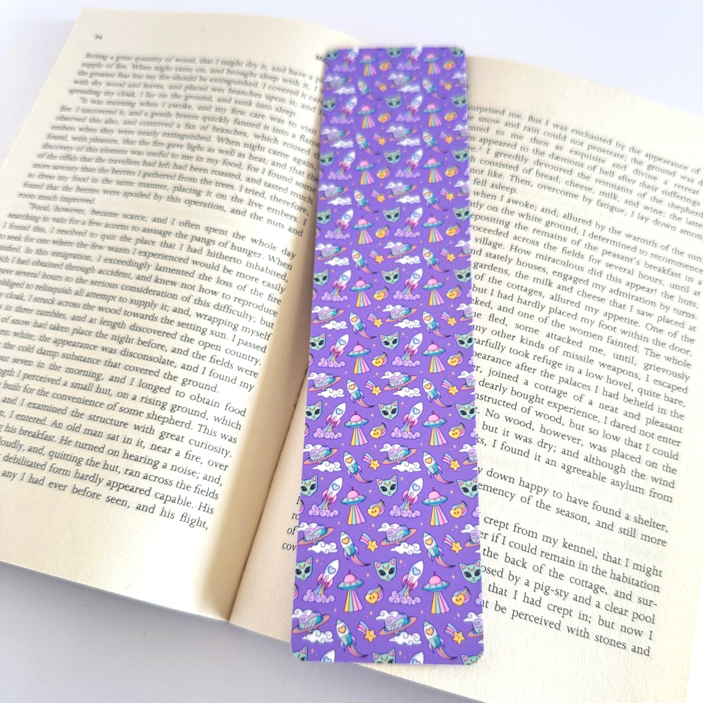 Alien Bookmark, Cat Bookmark, Space Bookmarks, Moon Bookmark, Cool Bookmarks, Gift for Reader, Reading Accessories, Bookish Merch, UFO