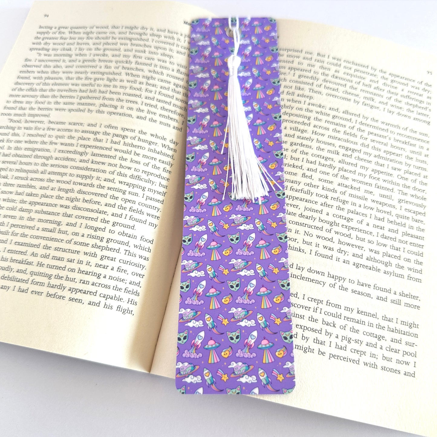 Alien Bookmark, Cat Bookmark, Space Bookmarks, Moon Bookmark, Cool Bookmarks, Gift for Reader, Reading Accessories, Bookish Merch, UFO