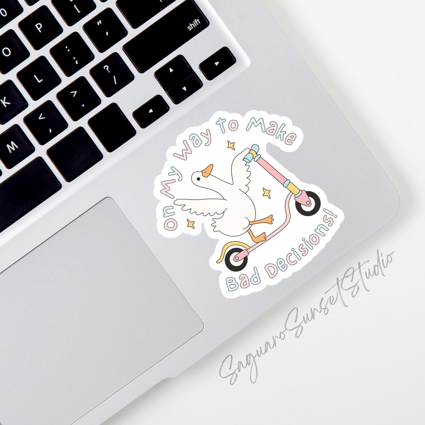 On My Way to Make Bad Decisions Sticker