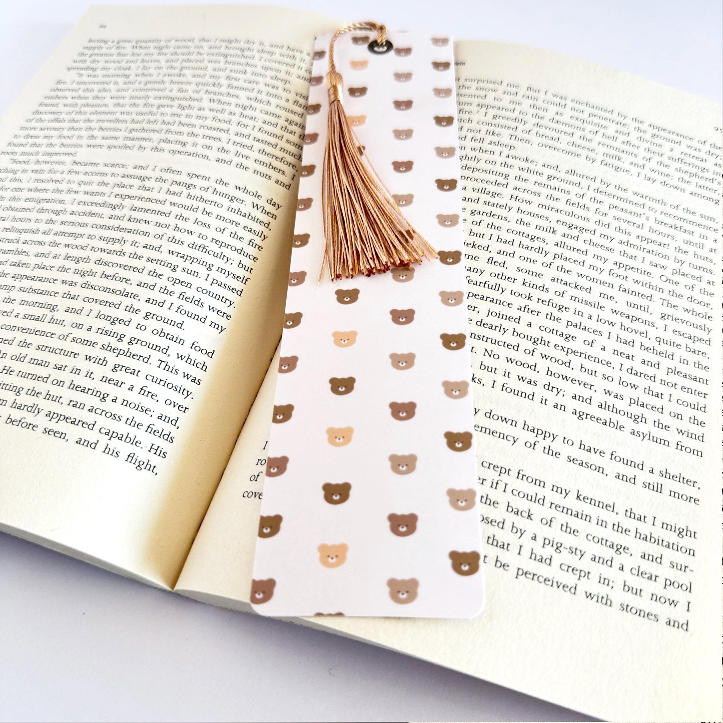 Teddy Bear Bookmark, Animal Lover Gift, Bookish Merch, Paper Bookmark, Gifts for Readers Women, Book Club Gift, Reading Accessories