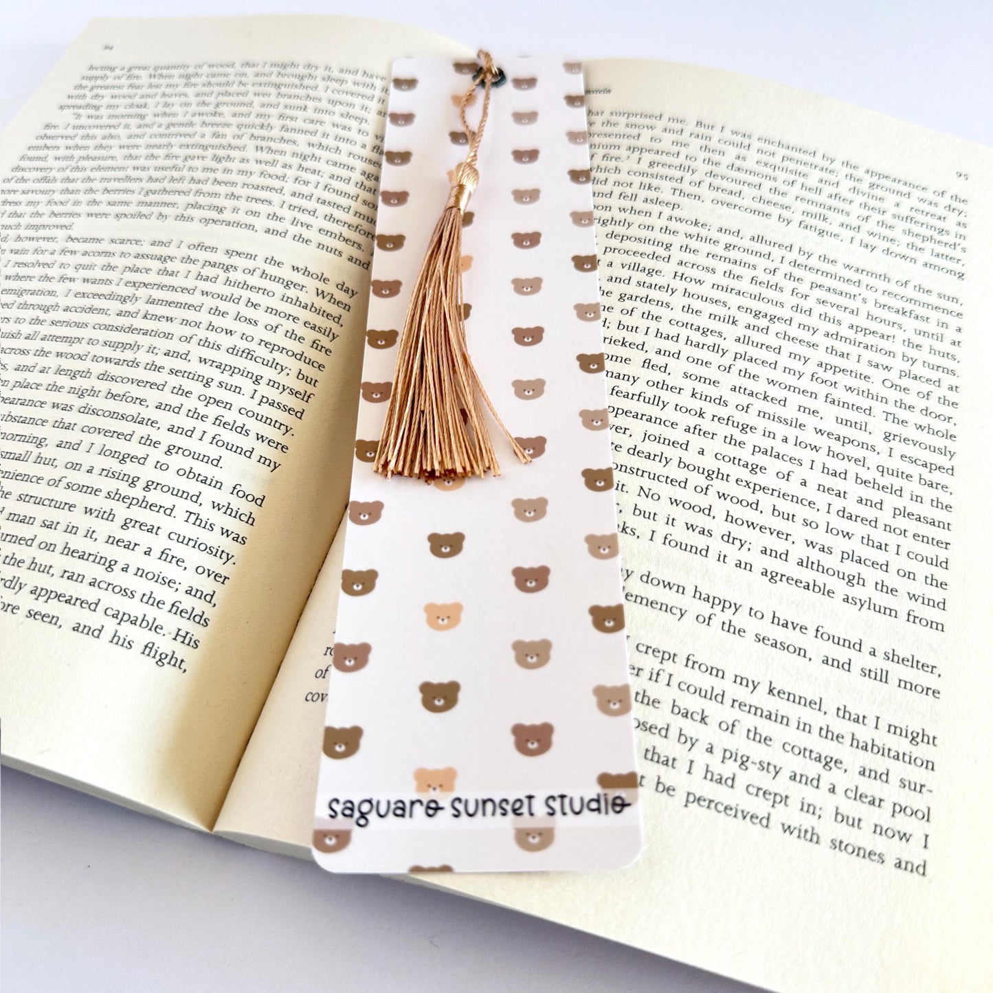 Teddy Bear Bookmark, Animal Lover Gift, Bookish Merch, Paper Bookmark, Gifts for Readers Women, Book Club Gift, Reading Accessories