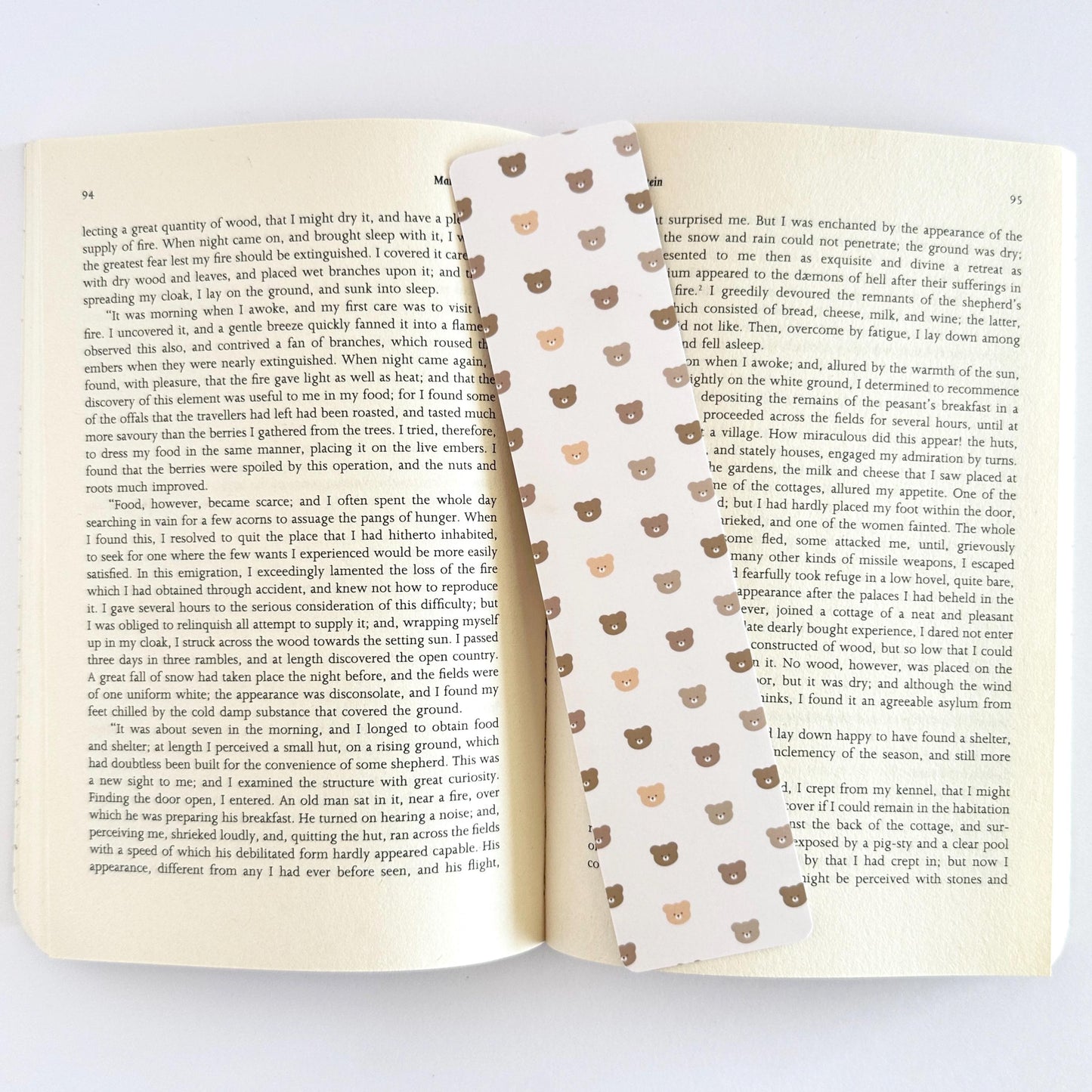 Teddy Bear Bookmark, Animal Lover Gift, Bookish Merch, Paper Bookmark, Gifts for Readers Women, Book Club Gift, Reading Accessories