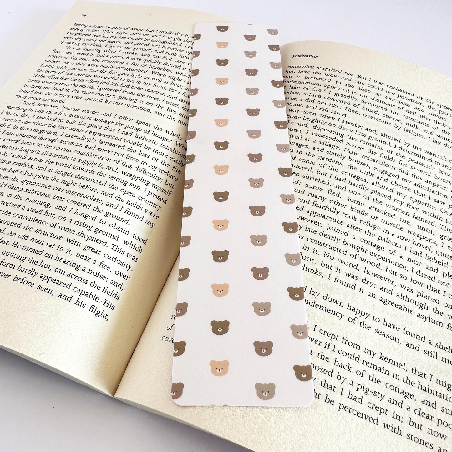 Teddy Bear Bookmark, Animal Lover Gift, Bookish Merch, Paper Bookmark, Gifts for Readers Women, Book Club Gift, Reading Accessories