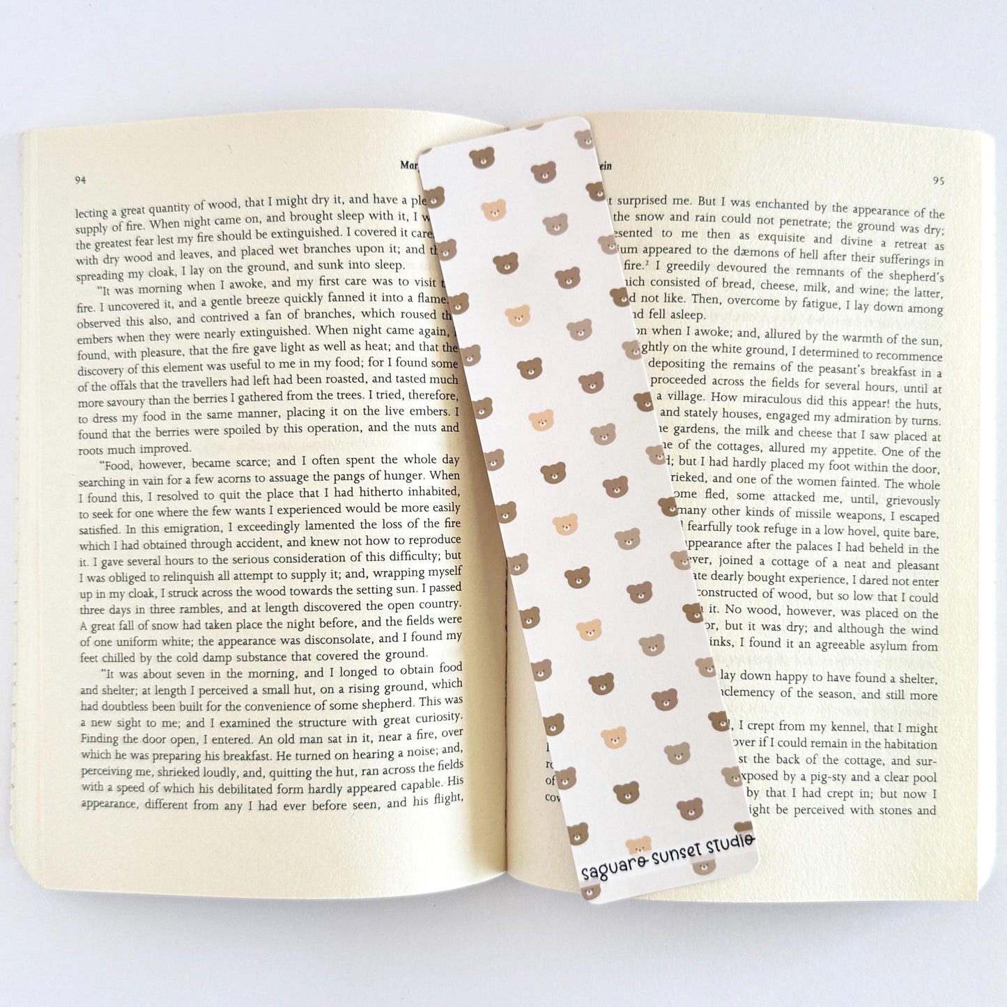 Teddy Bear Bookmark, Animal Lover Gift, Bookish Merch, Paper Bookmark, Gifts for Readers Women, Book Club Gift, Reading Accessories