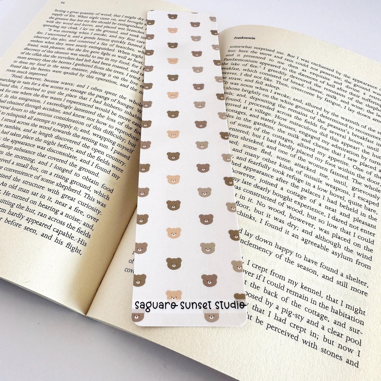 Teddy Bear Bookmark, Animal Lover Gift, Bookish Merch, Paper Bookmark, Gifts for Readers Women, Book Club Gift, Reading Accessories