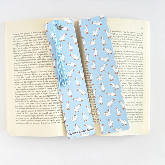 Silly Goose Bookmark, Bookish Merch, Paper Bookmark, Gifts for Readers Women, Book Lover Gift, Book Club Gift, Reading Accessories, Bird