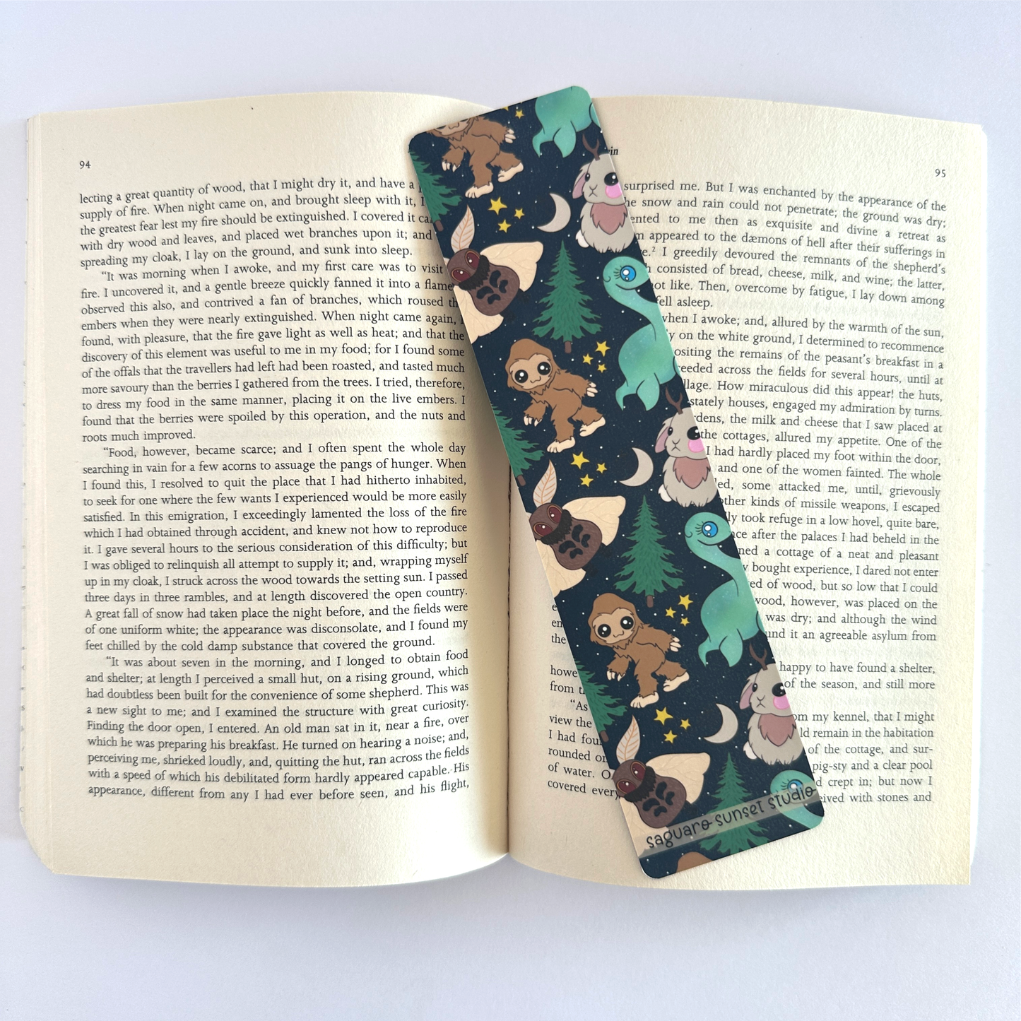 Cute Bookmark, Cryptids Bookmark, Bookmark Bookmark, Fantasy Bookmark, Lochness Monster, Reading Accessories, Mythical Creatures, Nature