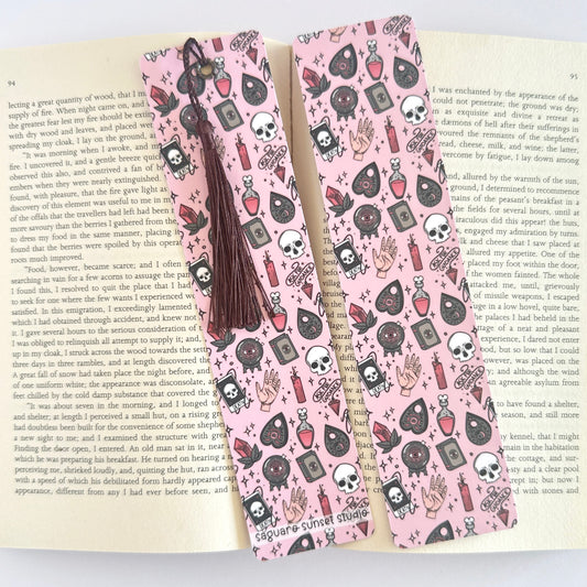 Witch Bookmark, Dark Academia, Bookish Merch, Goth Accessories, Paper Bookmark, Gifts for Readers Women, Book Club Gift, Reading Accessories