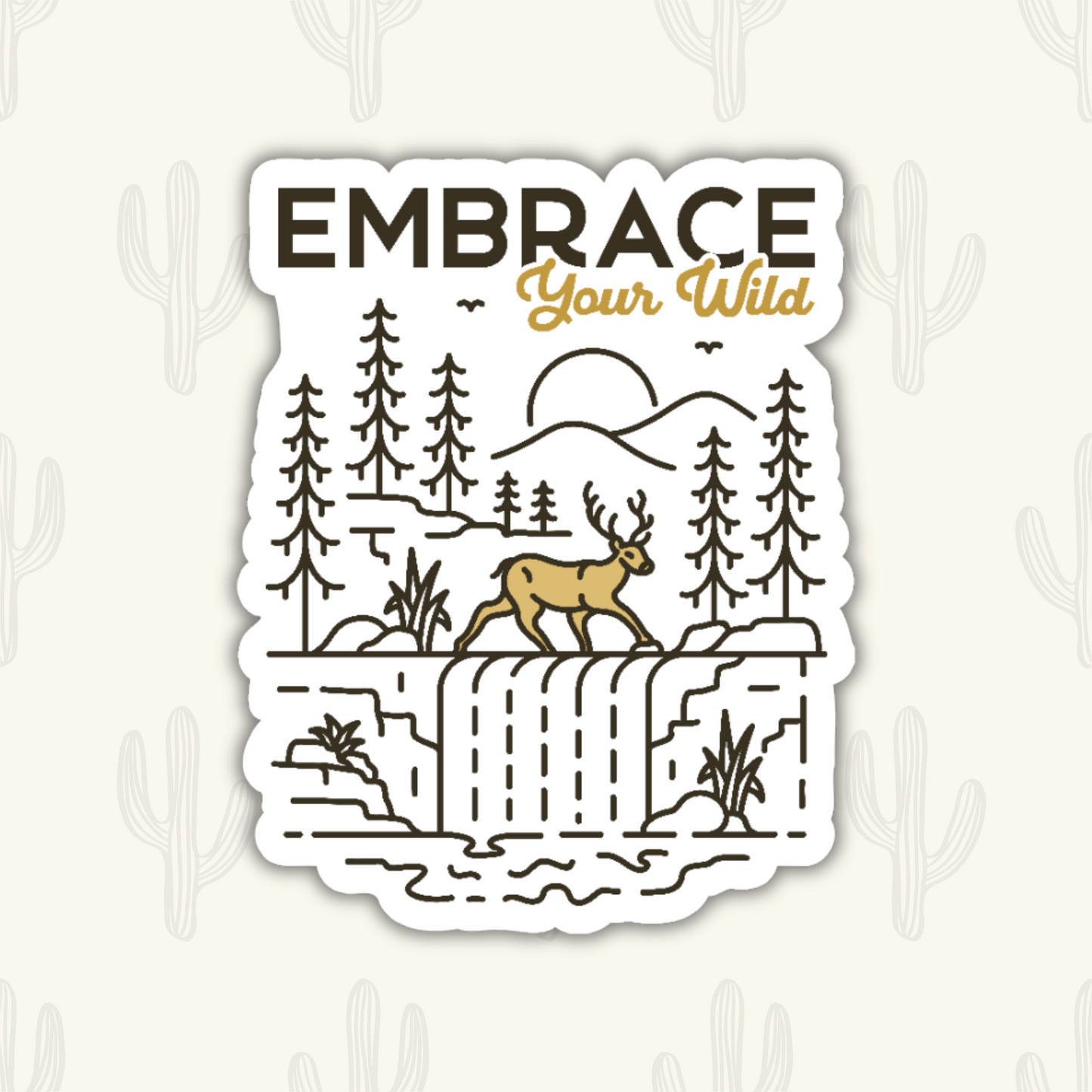 Embrace Your Wild Elk Outdoors Sticker