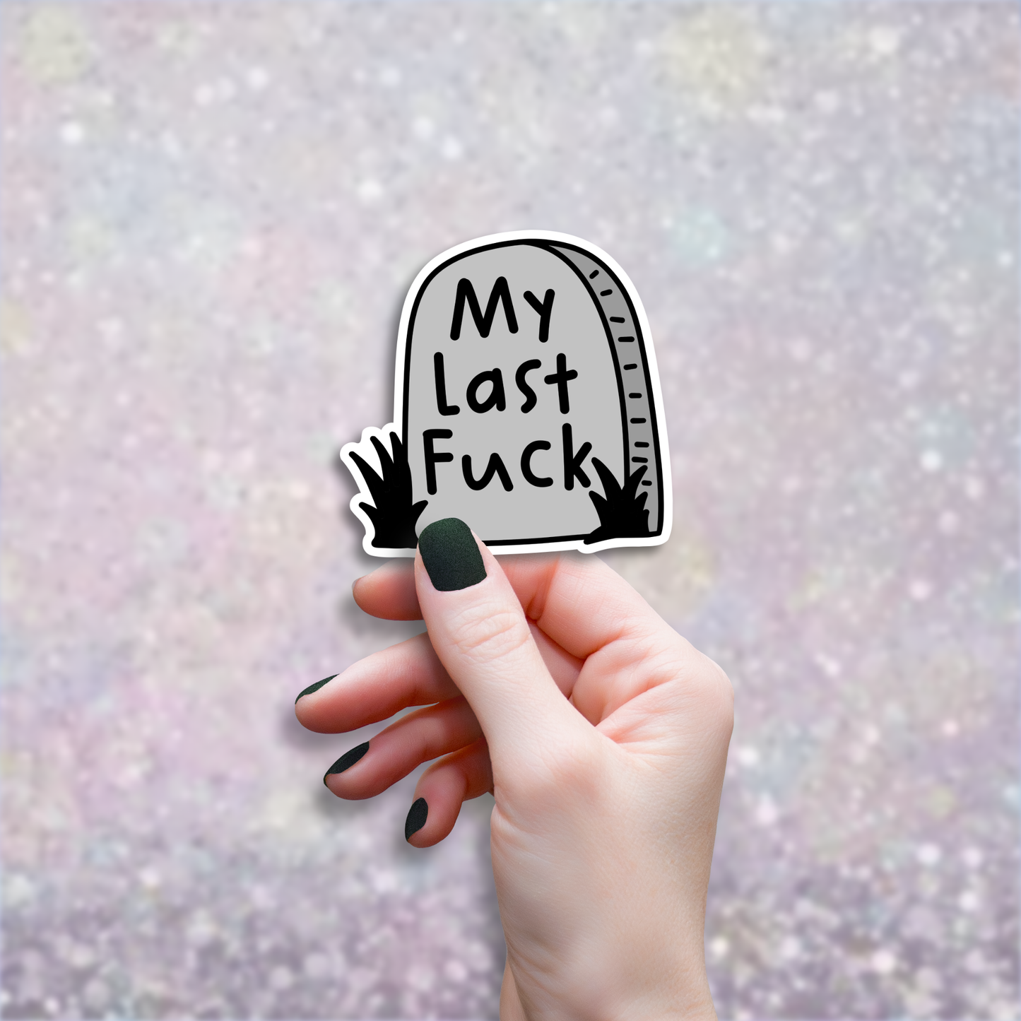 My Last F Tombstone Sticker, Funny Coffin Sticker, Laptop Decal