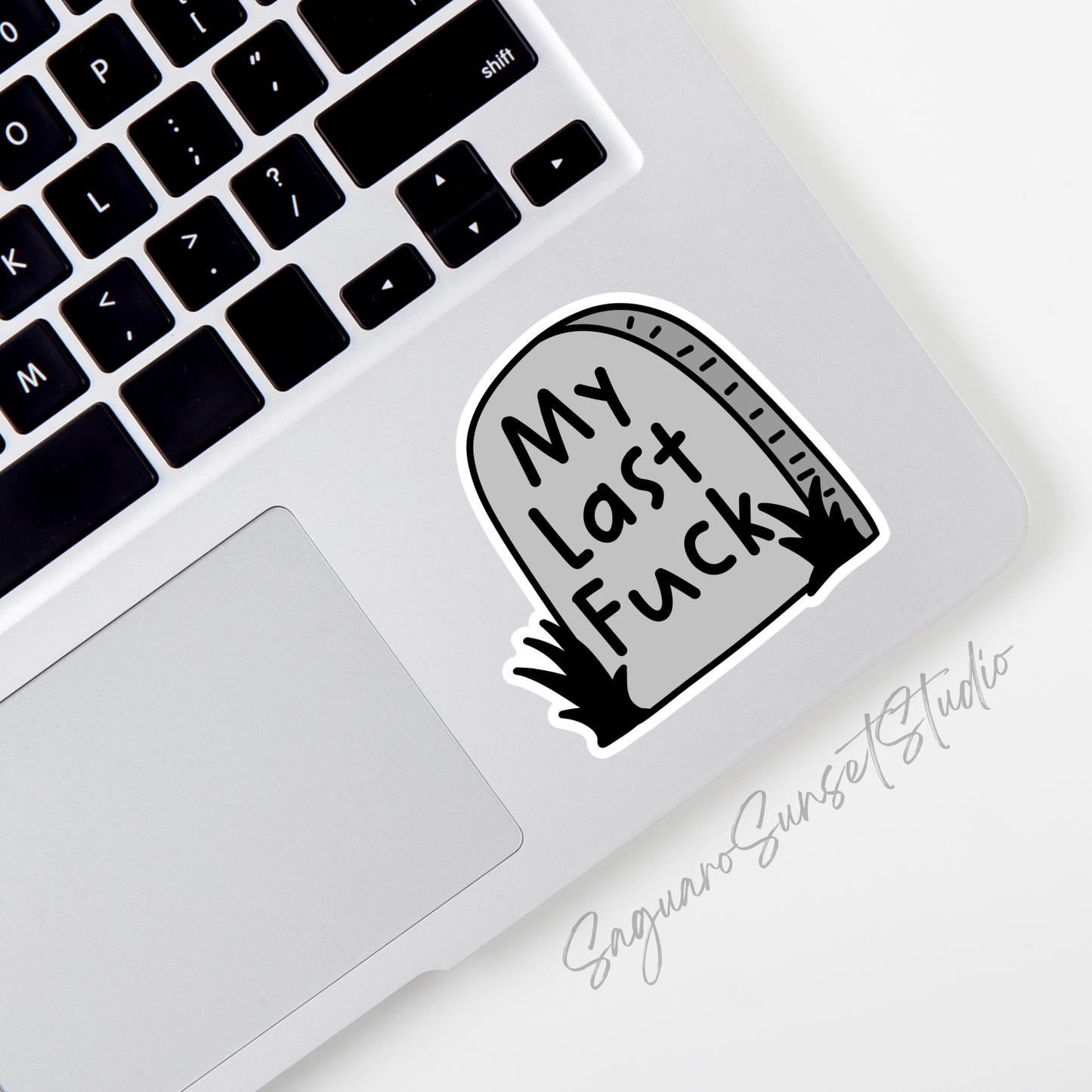 My Last F Tombstone Sticker, Funny Coffin Sticker, Laptop Decal