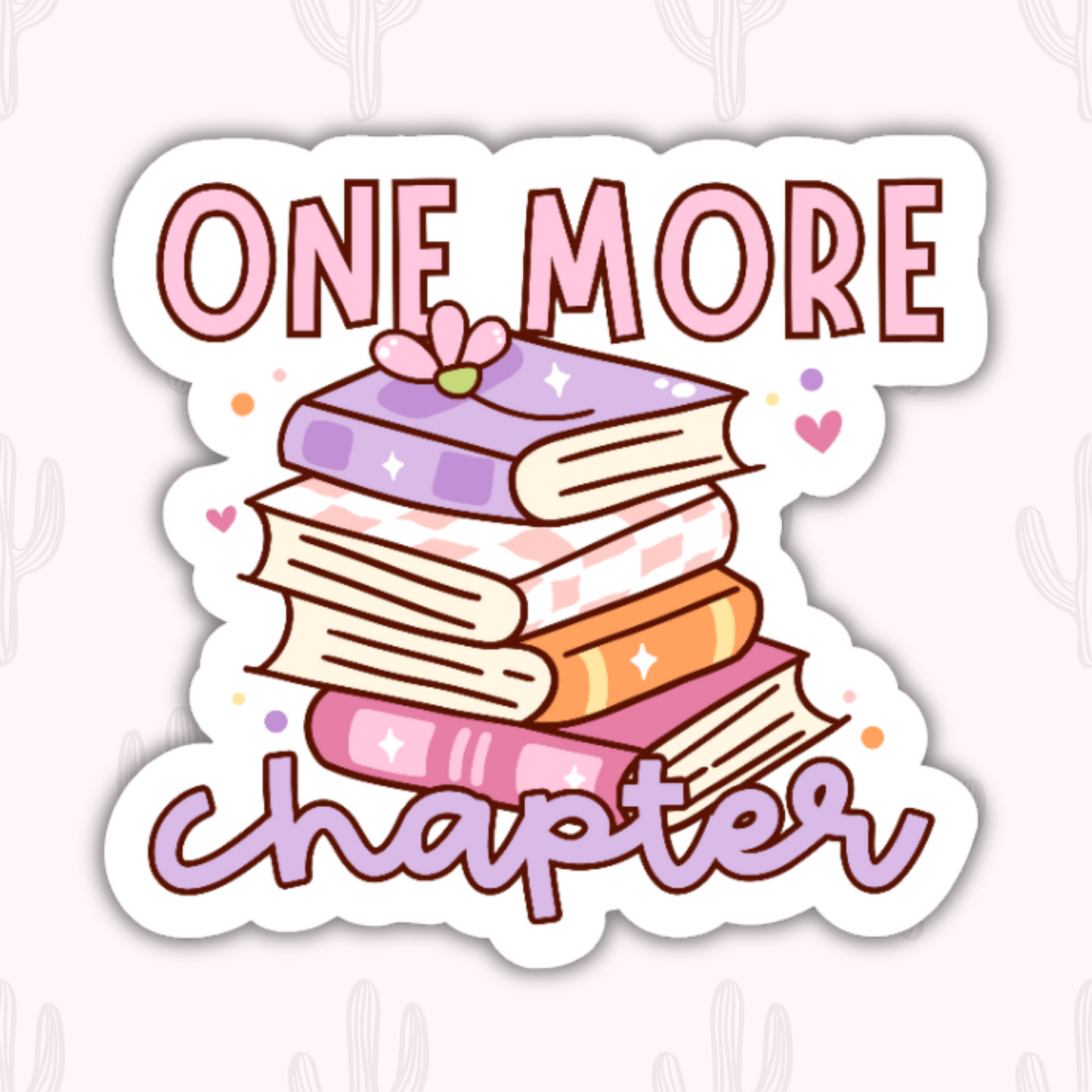One More Chapter Sticker, Water Bottle Decal, Book Lover Gift