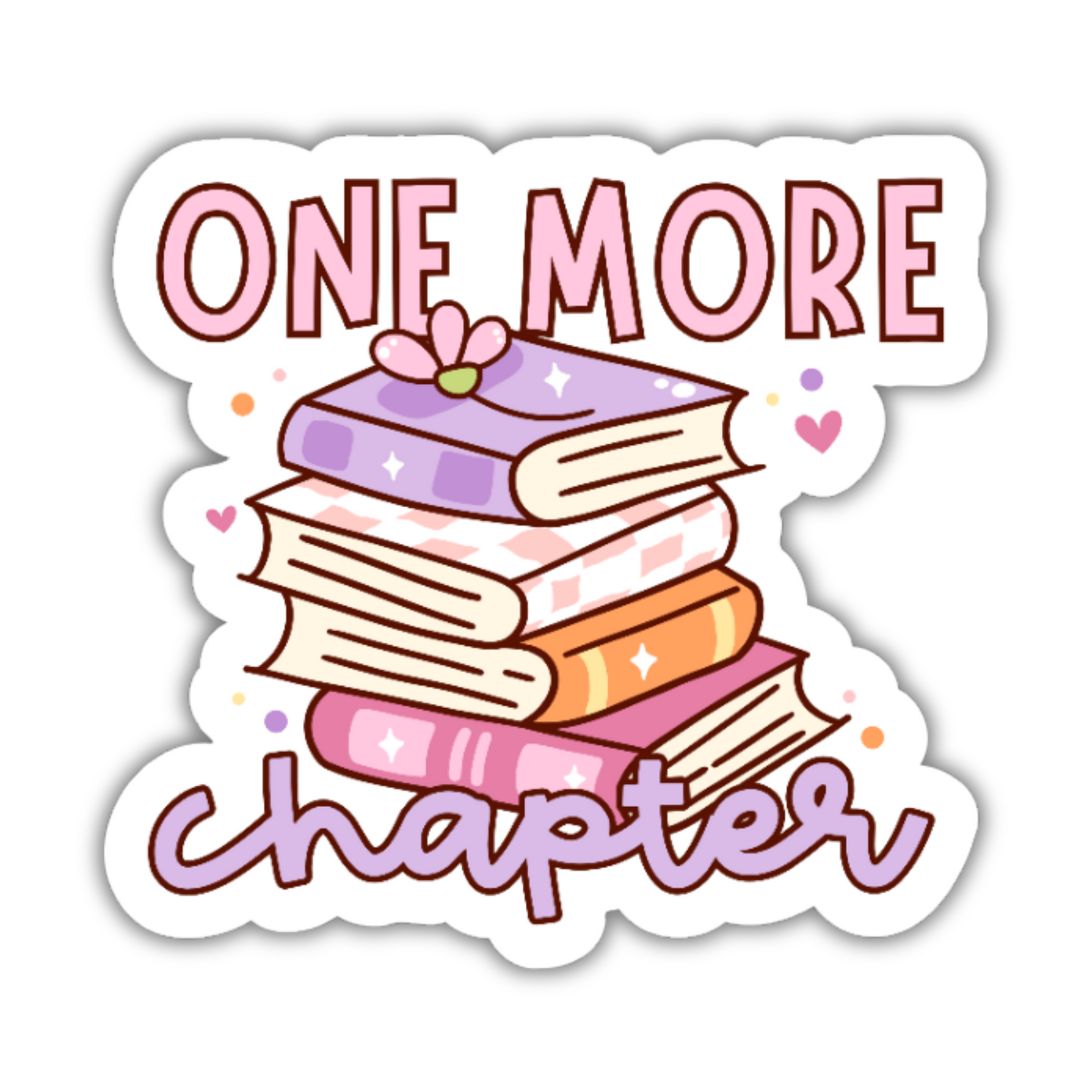 One More Chapter Sticker, Water Bottle Decal, Book Lover Gift