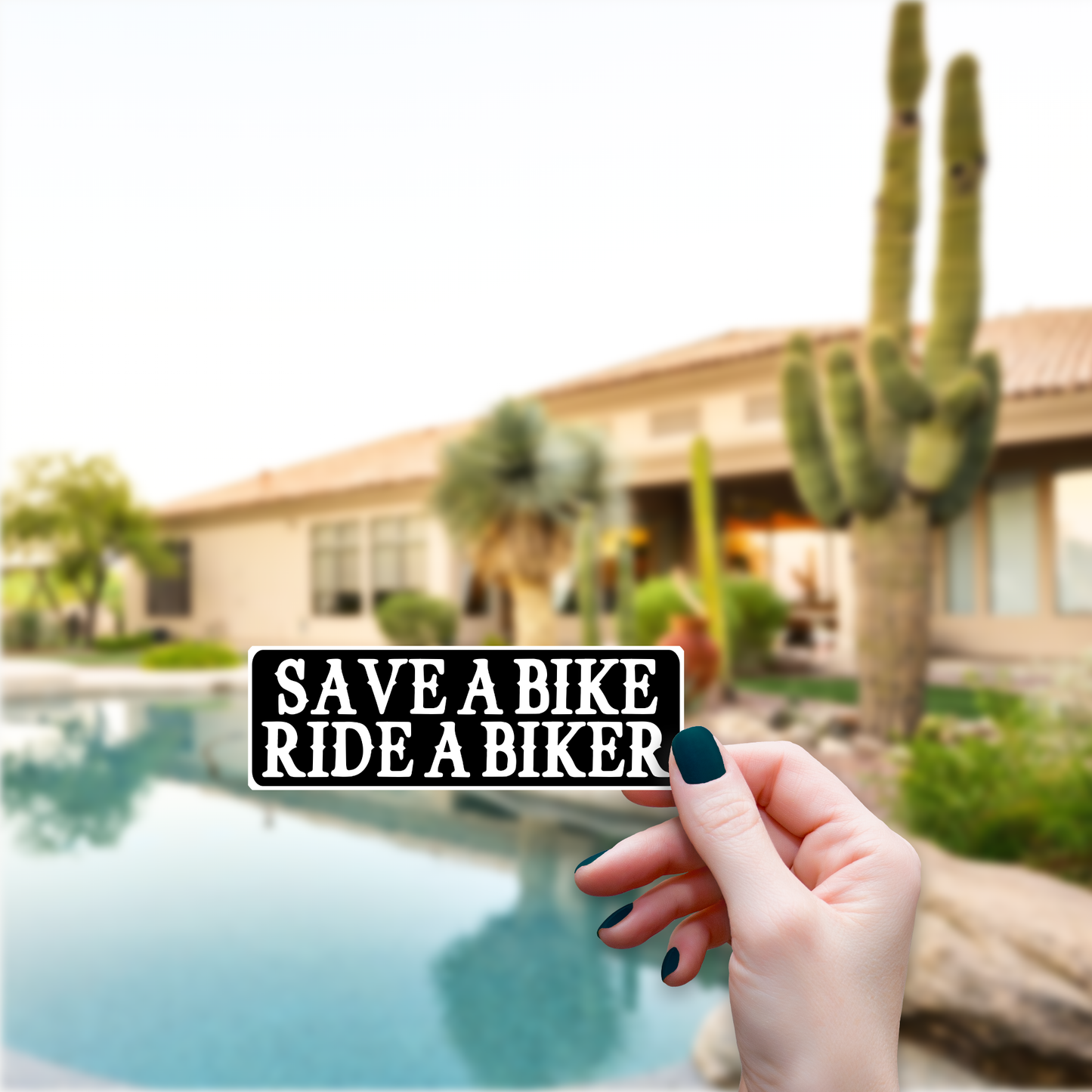 Save a Bike Ride a Biker Funny Motorcycle Sticker